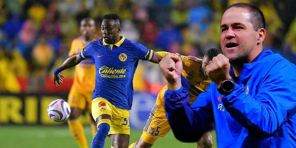 A Julián Quiñones no le gustó salir del partido entre Tigres y América.