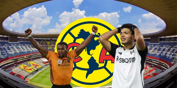 Adama y Raúl con el escudo de América en Azteca/FOTO: Nación Fútbol