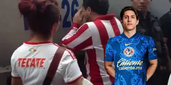 Alan Cervantes con Gonzalo aficionado de Chivas/FOTO: Club Águilas del América