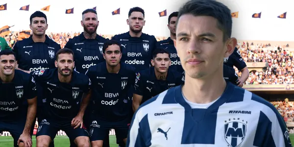 Álvaro Fidalgo con la playera de Monterrey (Foto: GROK)