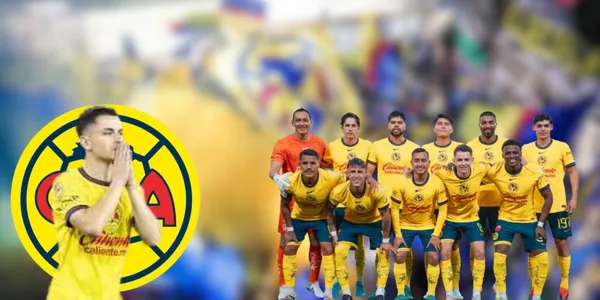 Álvaro Fidalgo y alineación del América (Fuente: Mexsport)
