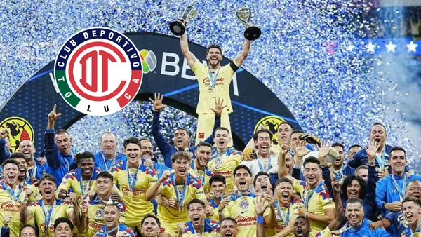América bicampeón con escudo de Toluca