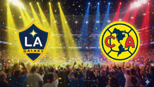 América se mide ante LA Galaxy. Foto: Generada por IA.