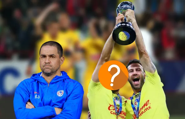 André Jardine de brazos cruzados y jugadores del América celebrando/ Foto Águilas Monumental.