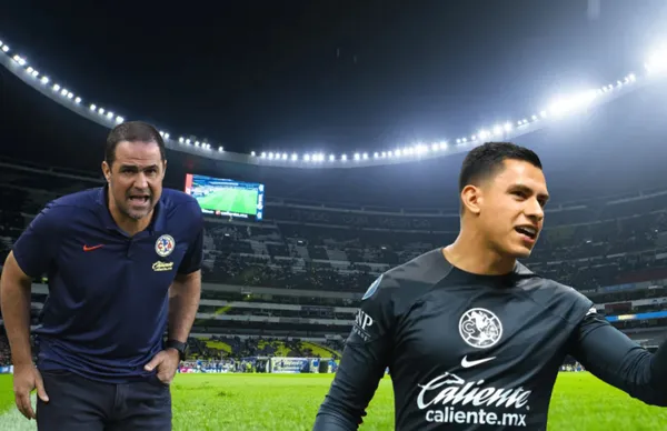 André Jardine gritando y Luis Ángel Malagón/Foto Récord.