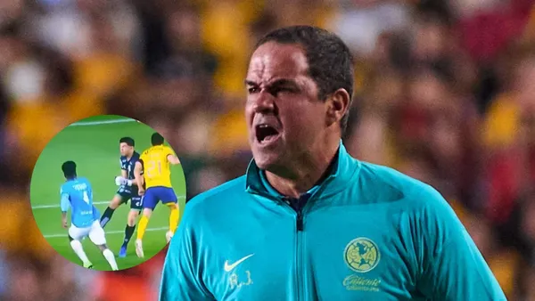 André Jardine y jugada polémica (Foto tomada de: MexSport)