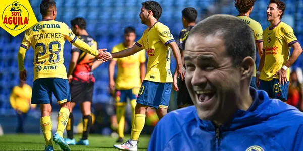 André Jardine y jugadores del América (Fuente: MEXSPORT)