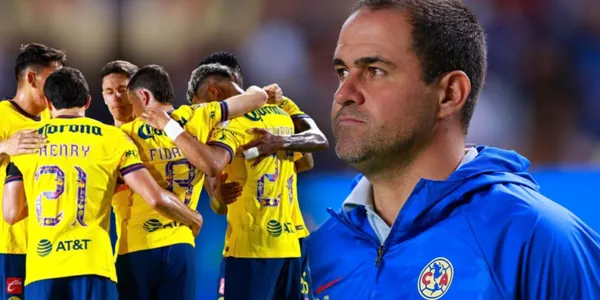 André Jardine y jugadores del América (Fuente: MEXSPORT)