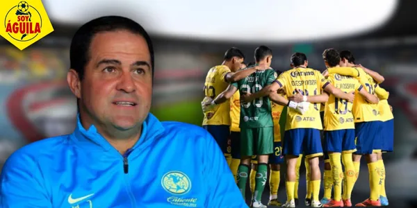 André Jardine y los jugadores del América (Fuente: MEXSPORT)