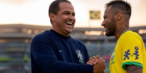 André Jardine y Neymar (Foto: GROK)