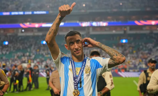 Ángel Di María celebra victoria en la Copa América (Fuente: Mexsports)