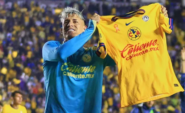 Calderón celebra un resultado con el club América (Fuente: Mexsports)