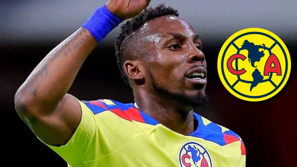 Celebrando un gol con el América.