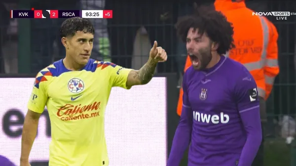 Chino Huerta con el Anderlecht - Foto: Captura de pantalla