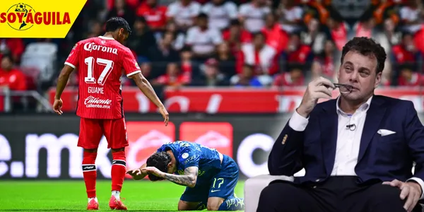 David Faitelson y partido entre América con Toluca (Fuente: MEXSPORT)