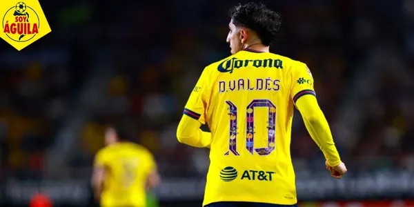Diego Valdés con la playera 10 del América (Fuente: MEXSPORT)