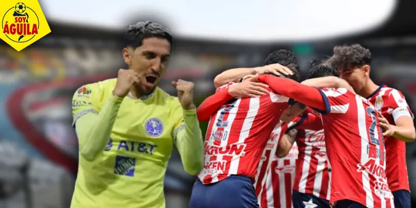 Diego Valdés en el América y jugadores de Chivas (Fuente: MEXSPORT)