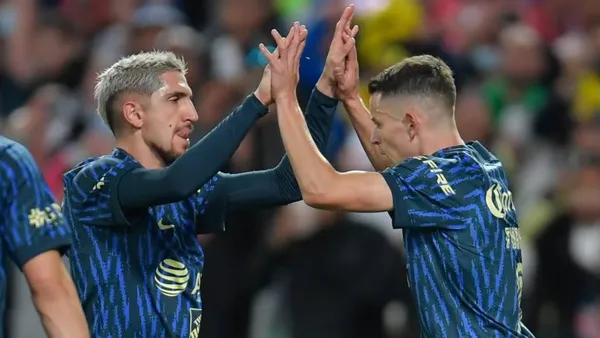 Diego Valdés y Álvaro Fidalgo con el América - Foto: Mexsport