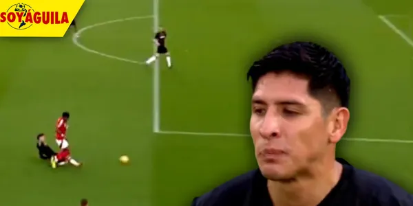 Edson Álvarez expulsado con el West Ham United (Fuente: Premier League)