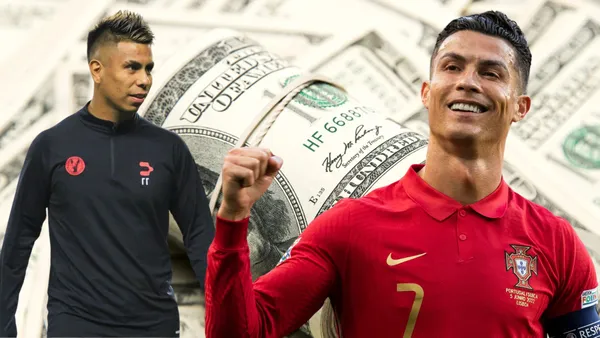 Efraín Álvarez y Cristiano Ronaldo (Foto tomada de: Business/UEFA/MexSport)