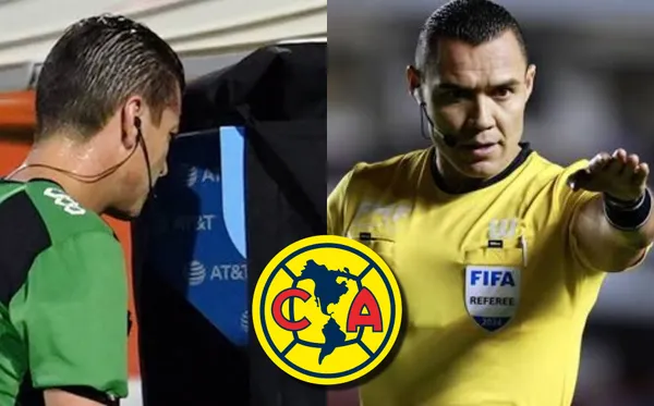 El. Gato Ortiz consultando el VAR.