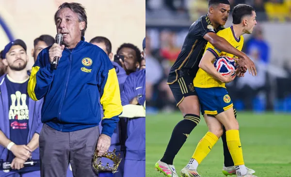 Emilio Azcárraga en conferencia, a la derecha, juego de LAFC vs América (Fuente: Mexsports)