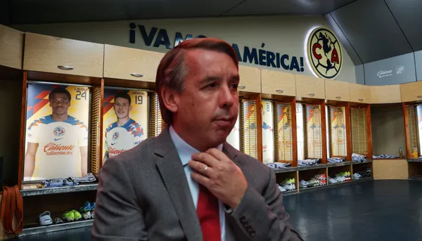 Emilio Azcárraga en el vestidor del América