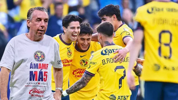 Emilio Azcárraga y jugadores América (Foto tomada de: MexSport)