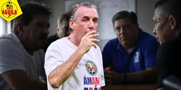 Emilio Azcárraga y los 3 ex entrenadores del América (Fuente: MEXSPORT)