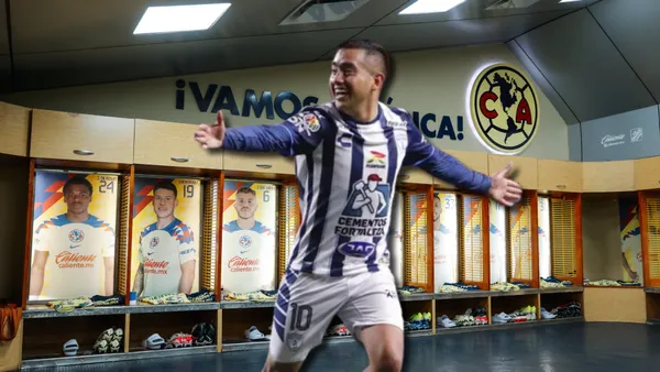 Erick Sánchez en vestidor del América
