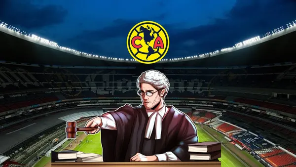 Estadio Azteca casa del América junto con un juez