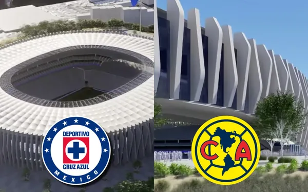 Estadios de Cruz Azul y América.