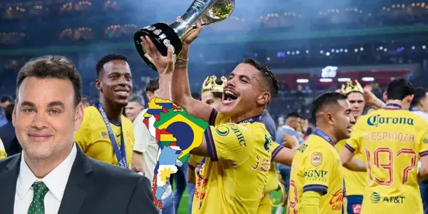 Faitelson y jugadores de América/FOTO: Mexsport