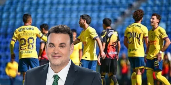 Faitelson y jugadores de América/FOTO: Mexsport