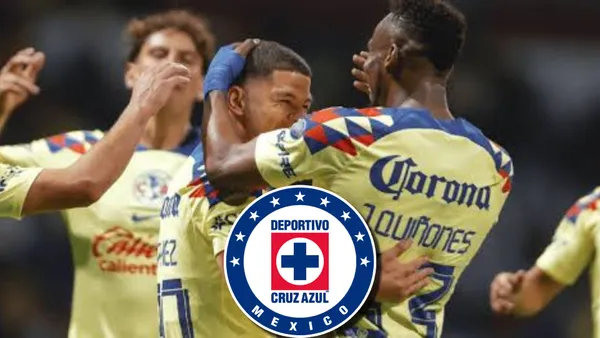 Festejando un gol con el América.