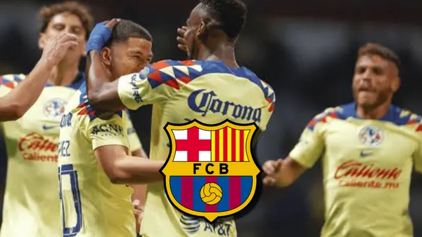 Festejando un gol del América.