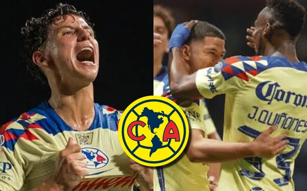 Festejando un gol del América.