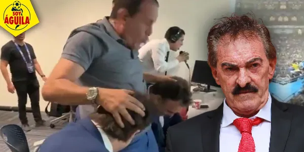 Festejo de Cuauhtémoc Blanco y Ricardo La Volpe (Fuente: TUDN)