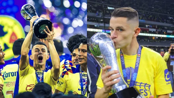 Fidalgo con trofeos de campeón con América