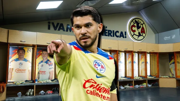 Henry Martín en el vestidor del América