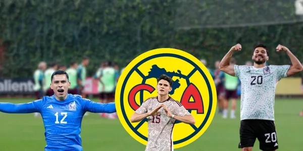 Henry Martin, Israel Reyes y Luis Malagón (Fuente: Selección Mexicana)