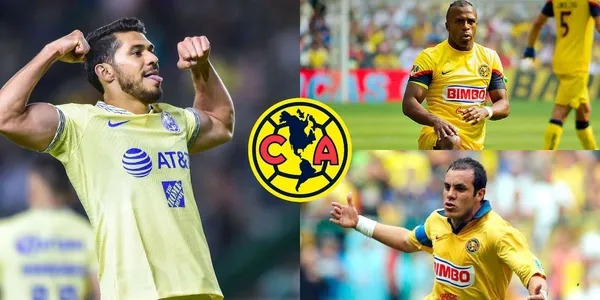 Henry Martín por su campeonato de goleo entró a los historicos de América y así lo celebra