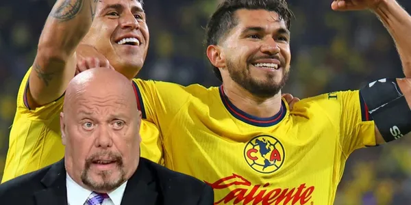 Henry Martin y Cristian Calderón festejan gol (foto: Club América)