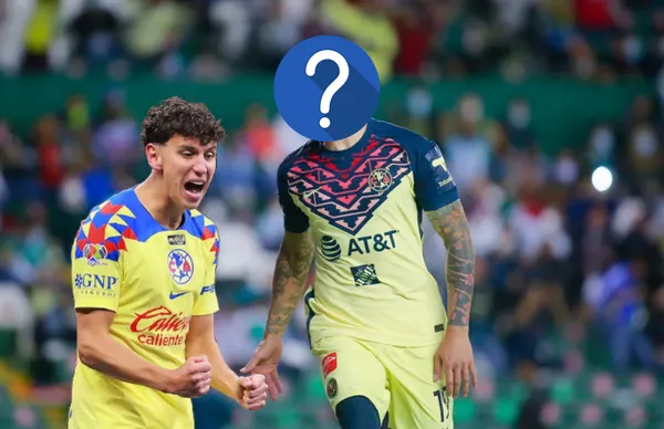 Igor Lichnovsky celebrando y futbolista del América con el rostro tapado/ Foto Ladomx.