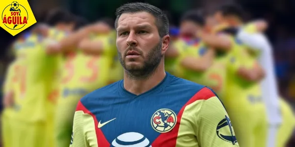 Ilustración de André-Pierre Gignac con la playera del América (Fuente: GROK)