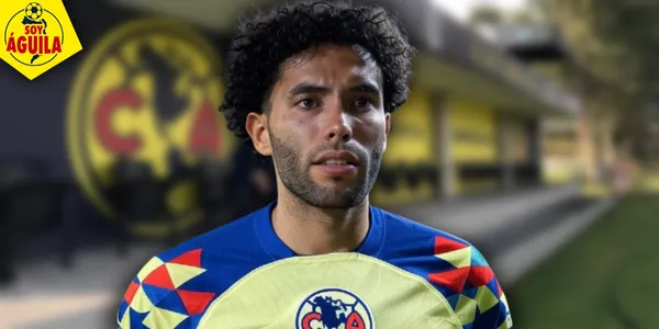 Ilustración de César Huerta en el América (Fuente: GROK)