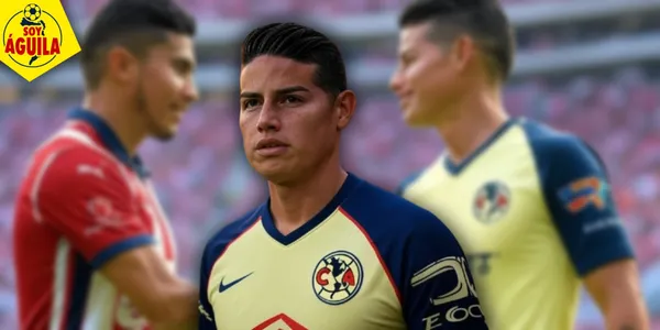 Ilustracó n de James Rodríguez en el América (Fuente GROK)