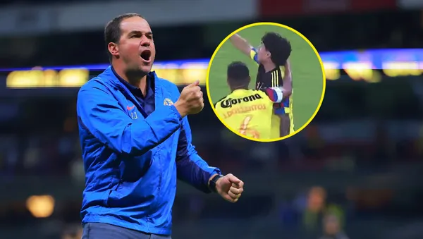 Jardine reacciona al gol de Zendejas.