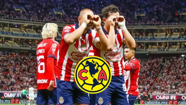 Javier Hernández y Alan Mozo jugadores de Chivas