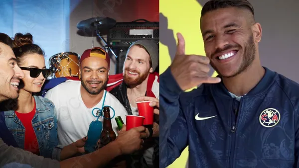 Jonathan dos Santos apareció en una fiesta, luego del partido ante Monterrey